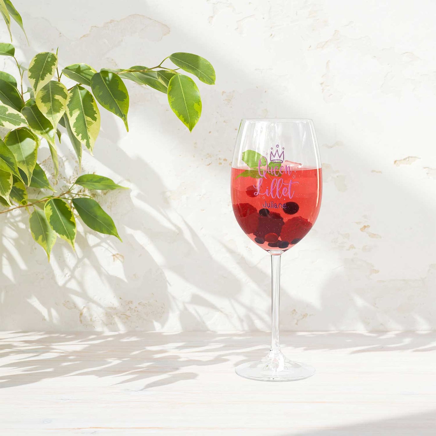 Leonardo Weinglas mit UV-Druck - "Queen Lillet" mit Wunschname