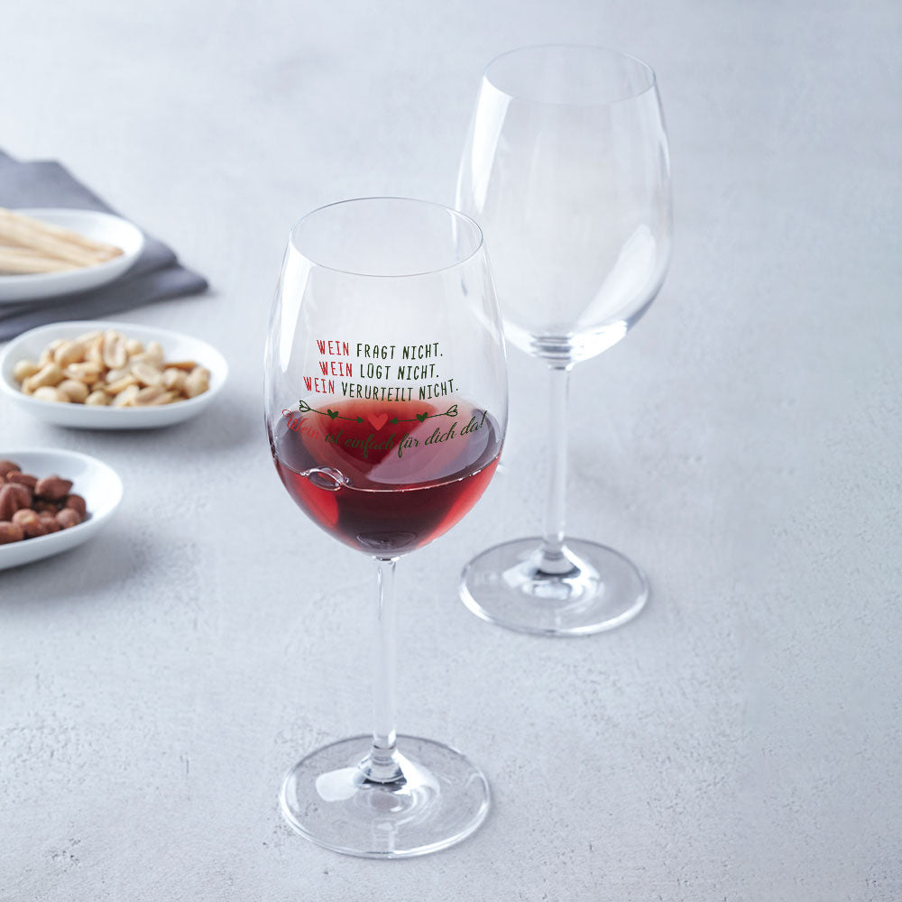 Leonardo Weinglas mit UV-Druck "Wein ist einfach für Dich da"