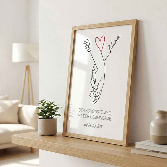 Personalisiertes Poster - Der schönste Weg - Personalisiertes Geschenk