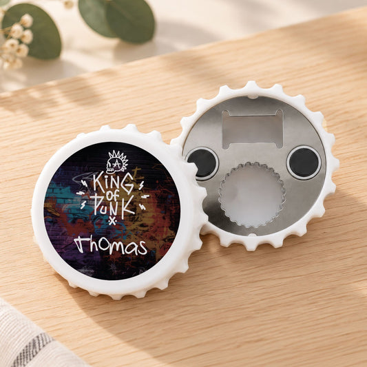 Flaschenöffner mit UV Druck - Punk Design - Personalisiert mit Namen