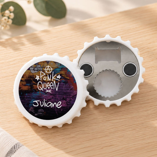Flaschenöffner mit UV Druck - Punk Design - Personalisiert mit Namen