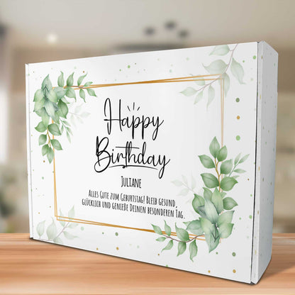 Personalisierte DIY Geschenkbox - Eukalyptus mit Wunschtext