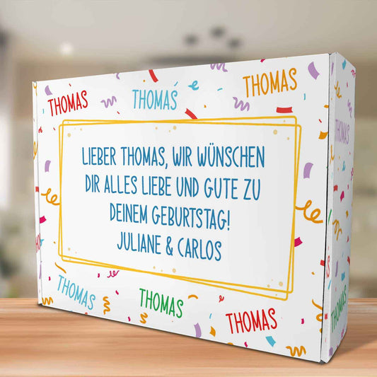 Personalisierte DIY Geschenkbox - Geburtstag mit Wunschtext