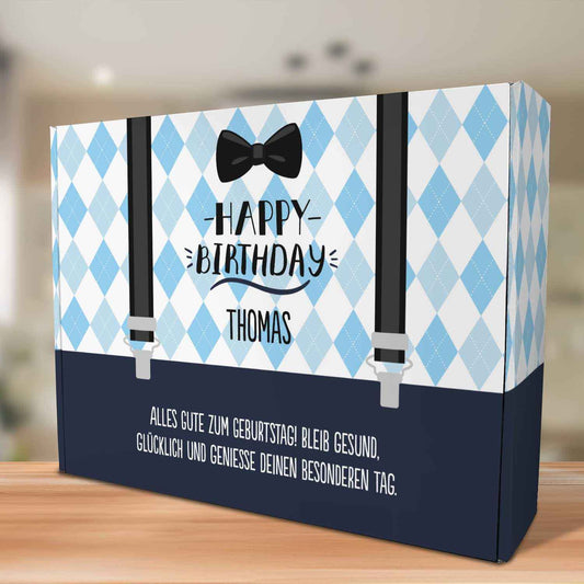 Personalisierte DIY Geschenkbox - Hosenträger mit Wunschtext