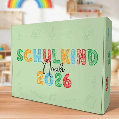 Personalisierte Geschenkbox - Schulkind Kreide - Einschulung