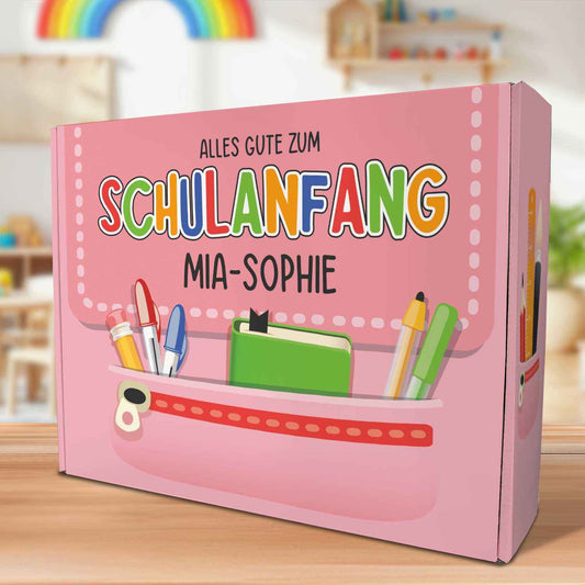 Personalisierte Geschenkbox - Schulranzen - Einschulung