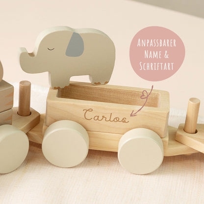 Holzeisenbahn von Jollein - personalisiert mit Name