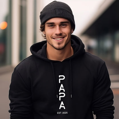 Personalisierter Hoodie für Herren - PAPA EST. Space