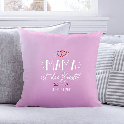 Personalisiertes Kissen mit Motiv - Mama ist die Beste