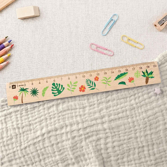 Lineal zur Einschulung im Jungle Design für Kinder aus Holz