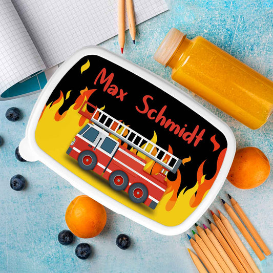 Bedruckte Lunchbox für Kinder - Feuerwehr