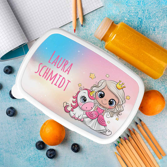 Bedruckte Lunchbox für Kinder - Prinzessin
