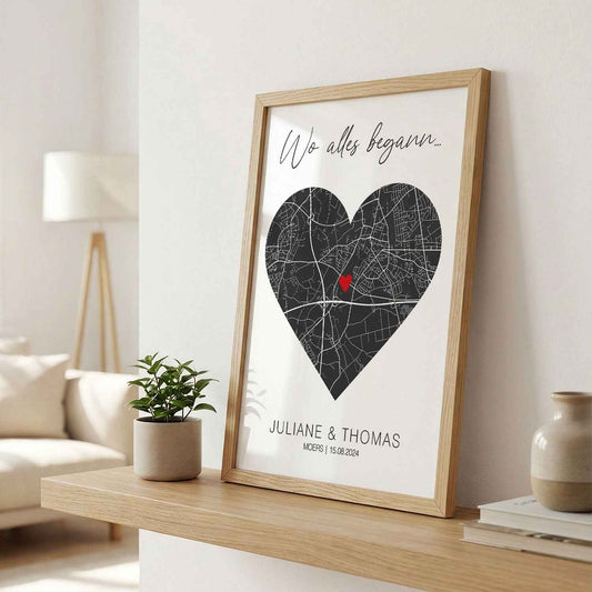Personalisiertes Poster - Wo alles begann - Personalisiertes Geschenk
