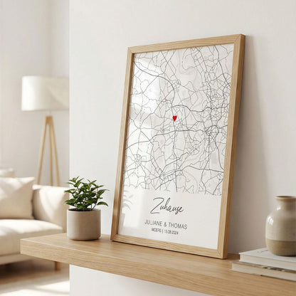 Personalisiertes Poster - Zuhause - Personalisiertes Geschenk