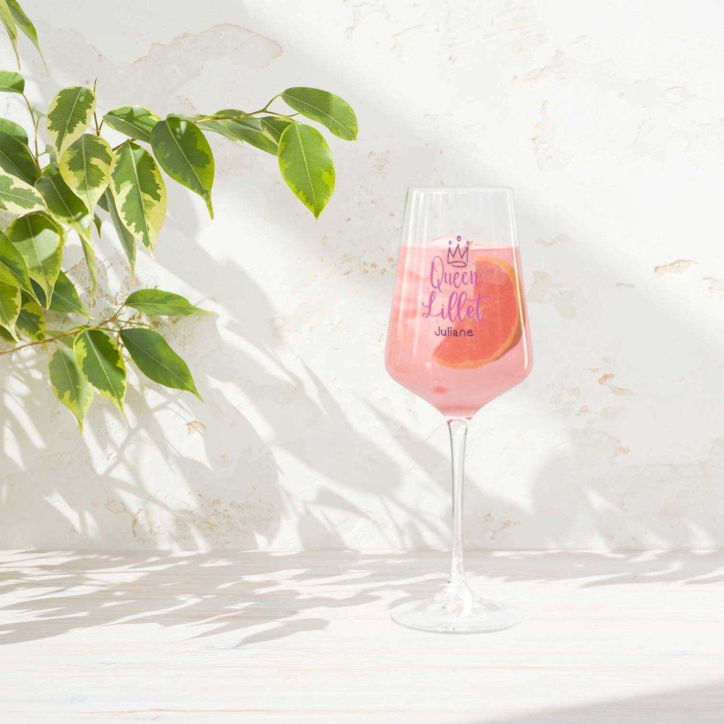 Leonardo Weinglas mit UV-Druck - "Queen Lillet" mit Wunschname