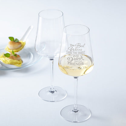 Leonardo Weinglas mit Gravur "The Best Wines are the ones we drink with friends"