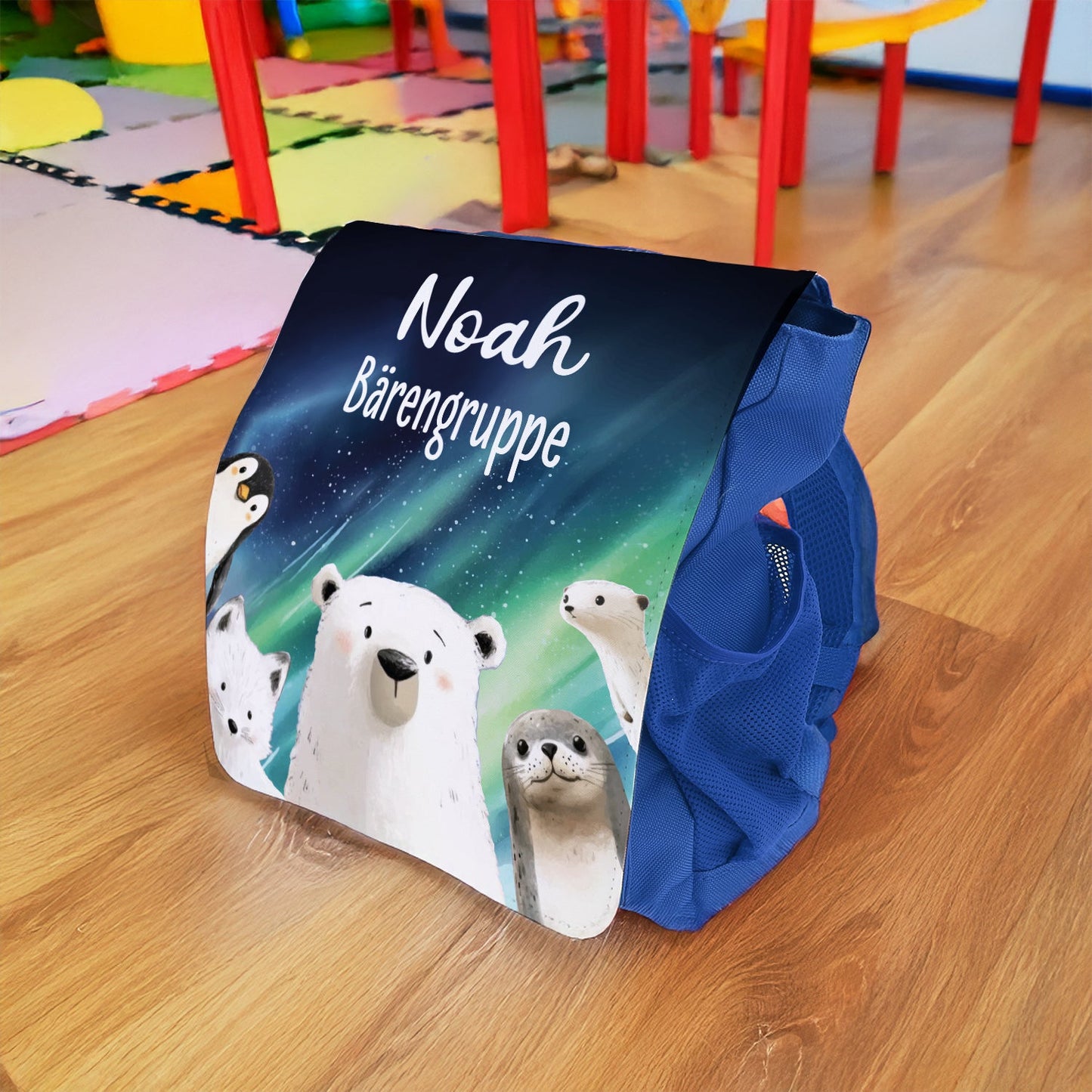 Bedruckter Rucksack für Kinder - Polartiere mit Name