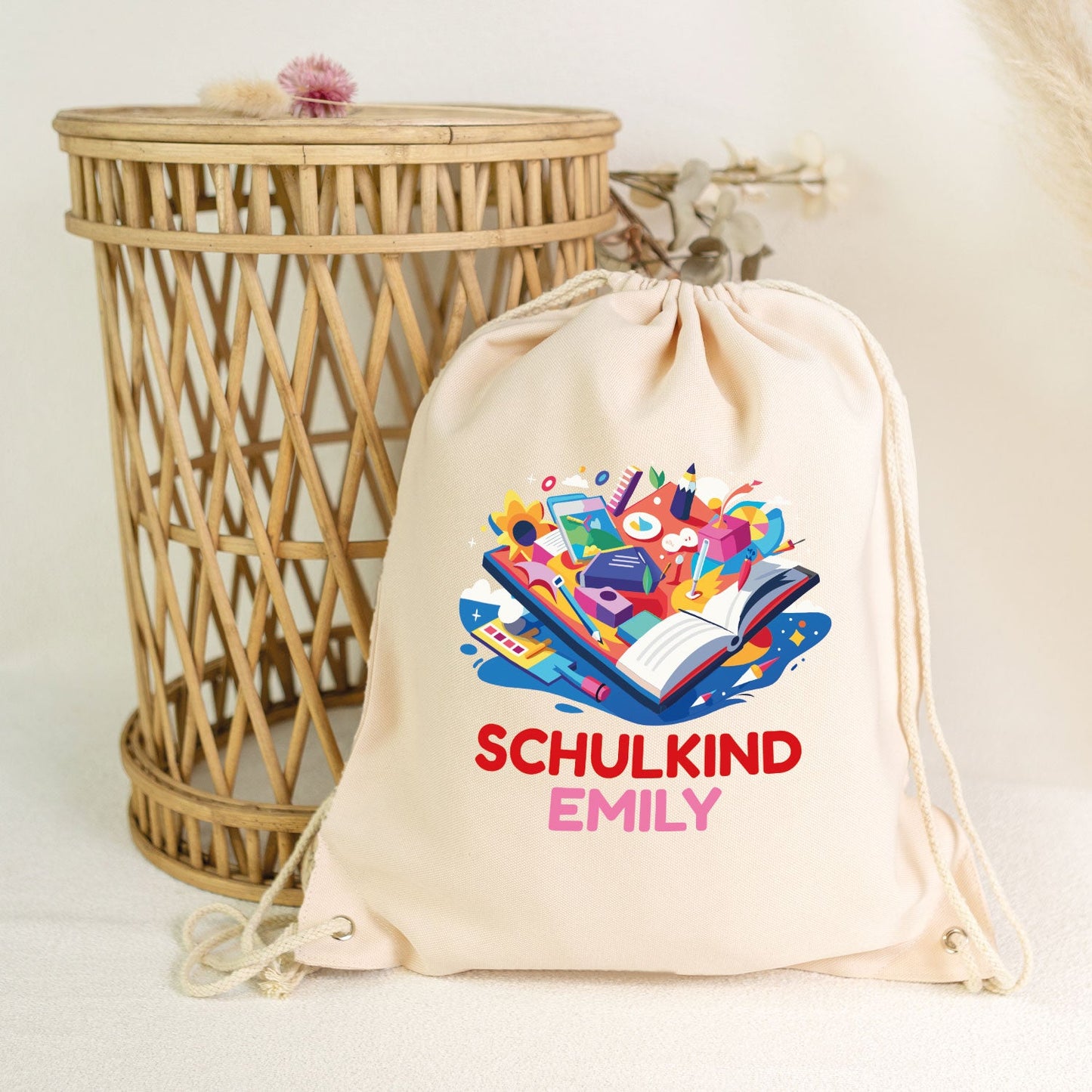 Turnbeutel für Kinder - Schulkind Buch - zur Einschulung