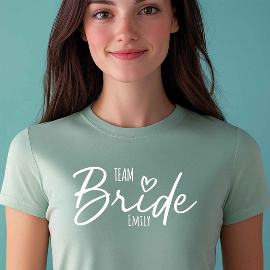 Personalisiertes T-Shirt für Damen - TEAM Bride