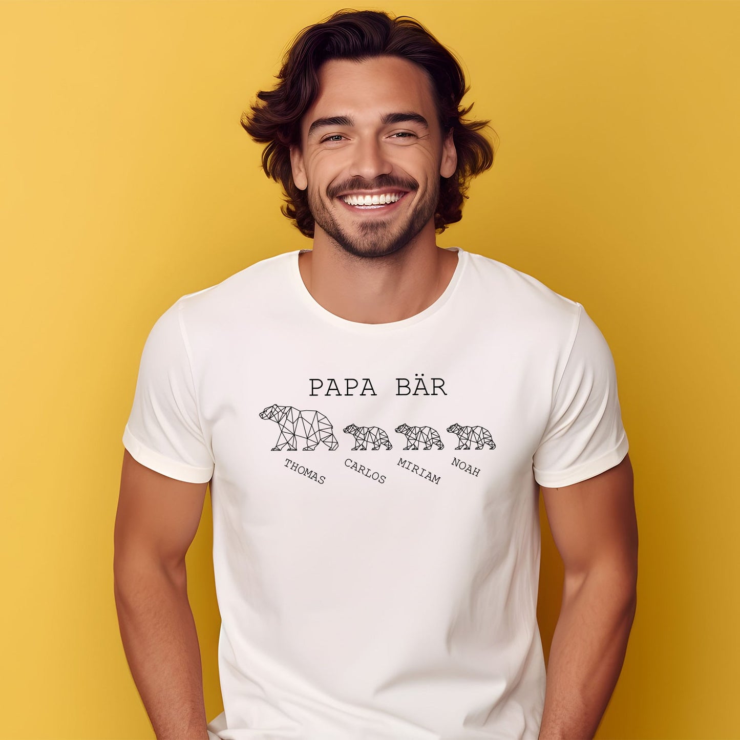 Personalisiertes T-Shirt für Herren - Papa Bär