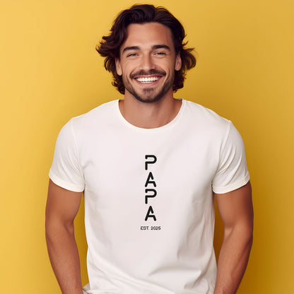 Bedrucktes T-Shirt für Herren - PAPA EST. Space