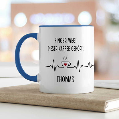 Bedruckte Tasse mit Spruch - Finger Weg!