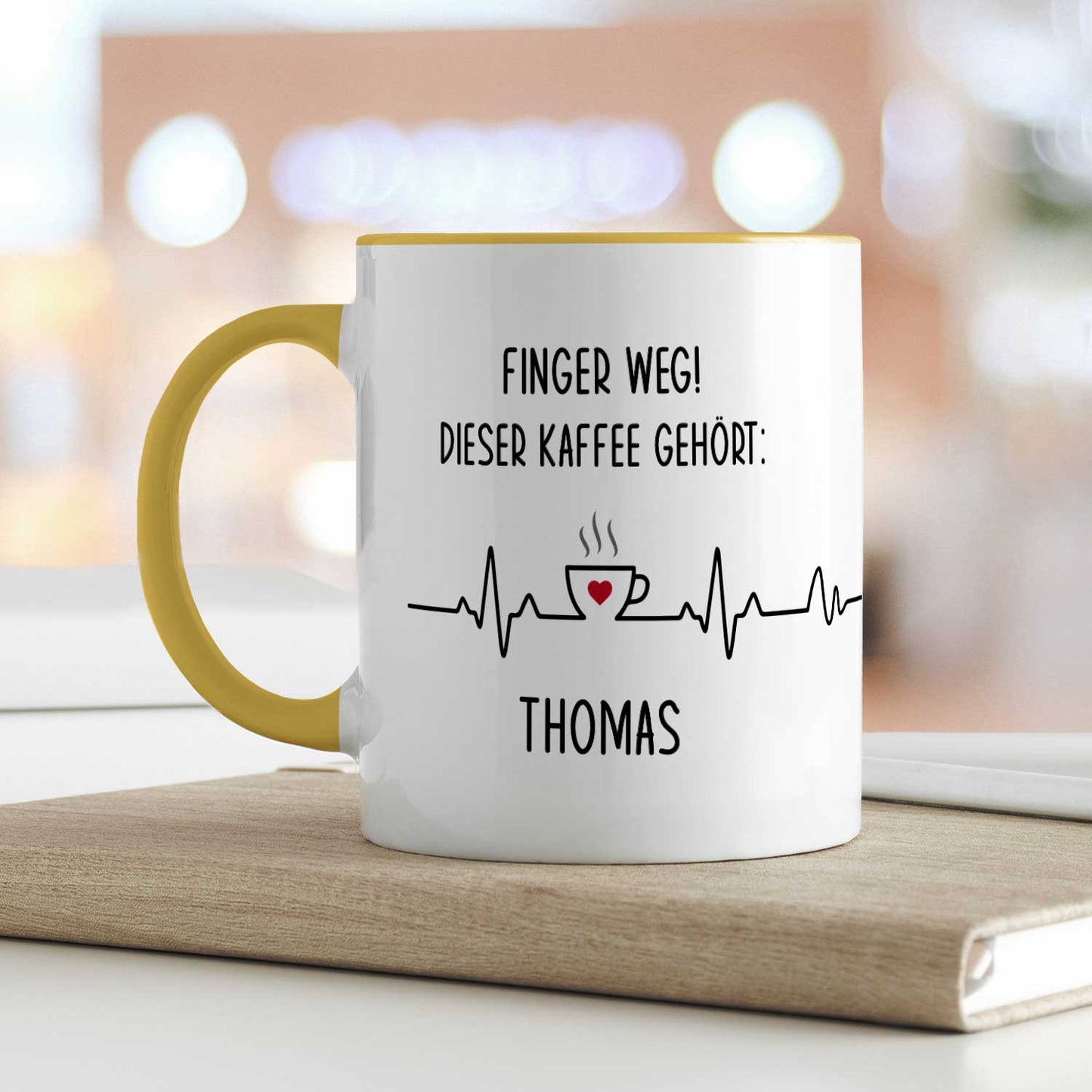 Bedruckte Tasse mit Spruch - Finger Weg!