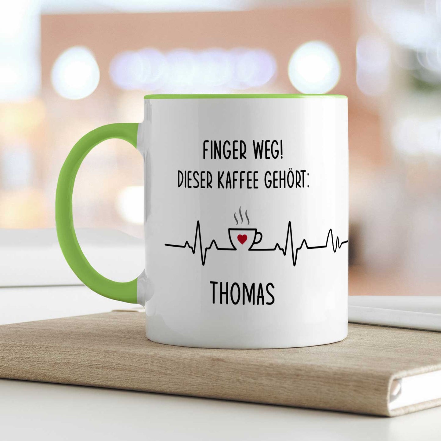 Bedruckte Tasse mit Spruch - Finger Weg!
