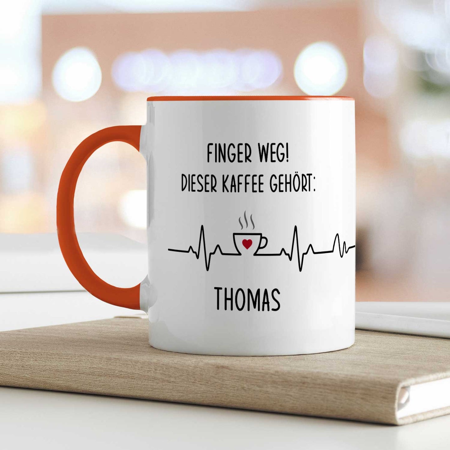 Bedruckte Tasse mit Spruch - Finger Weg!