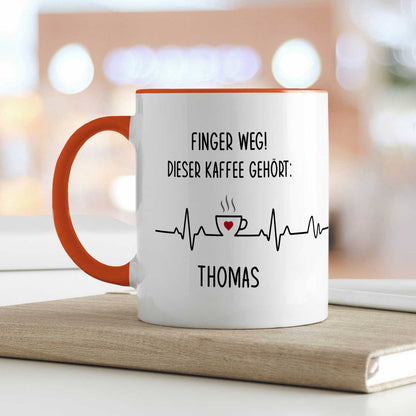 Bedruckte Tasse mit Spruch - Finger Weg!