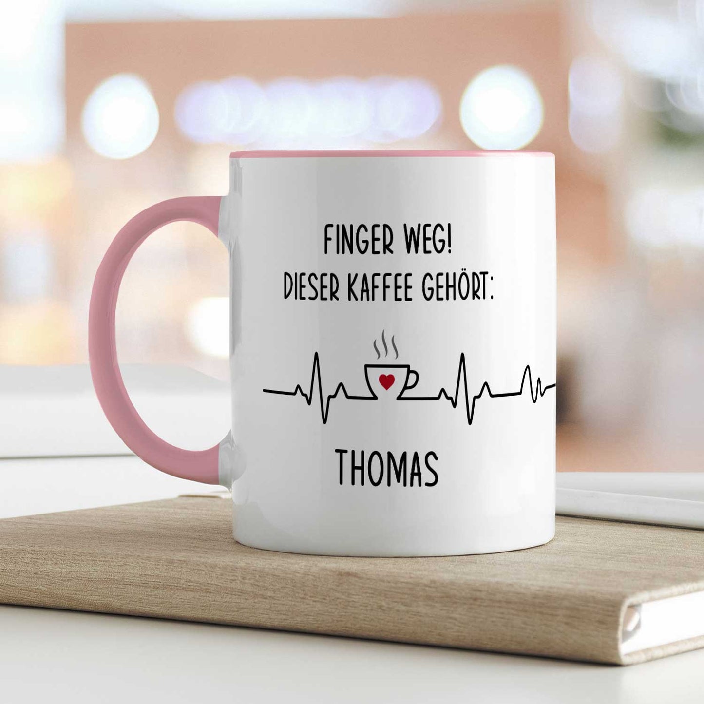 Bedruckte Tasse mit Spruch - Finger Weg!