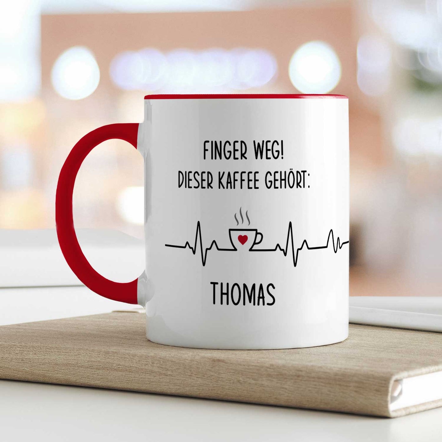 Bedruckte Tasse mit Spruch - Finger Weg!
