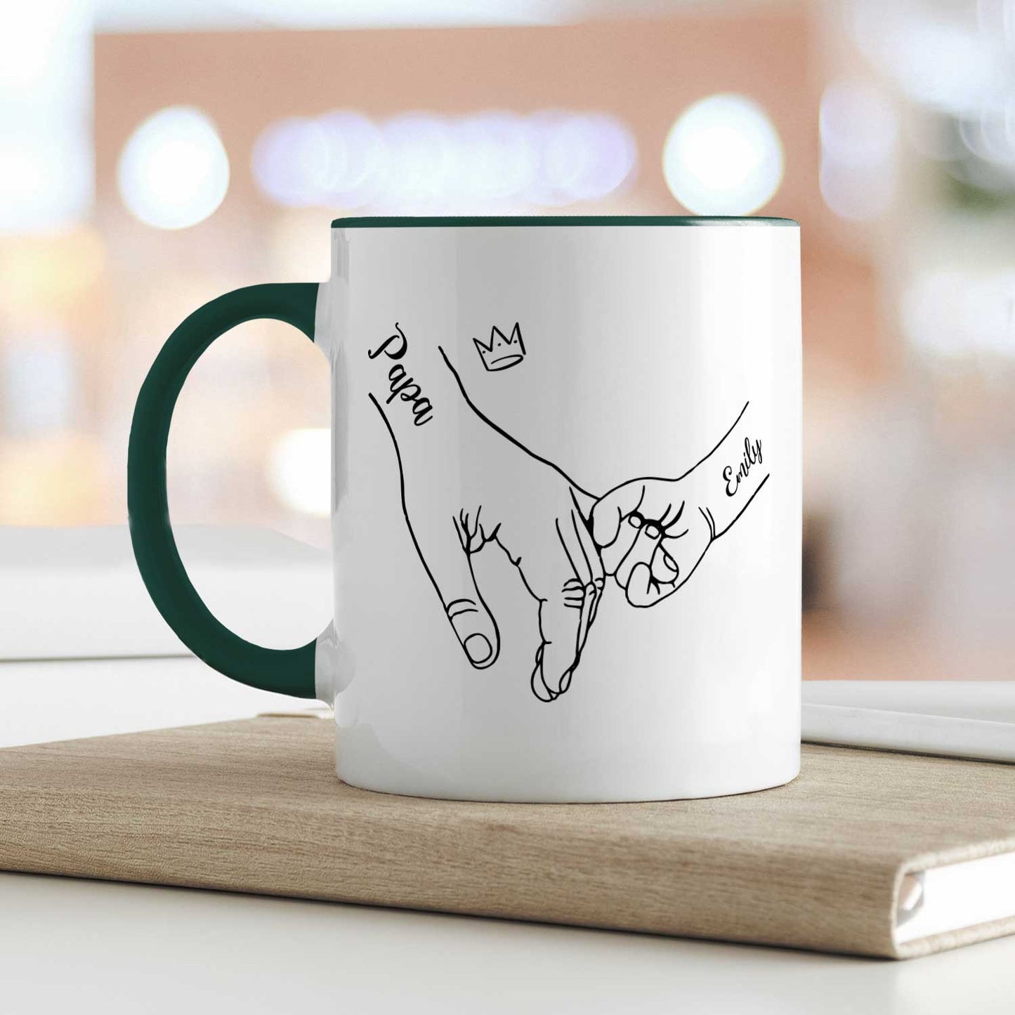 Bedruckte Tasse - Hände halten Papa Opa - Geschenk zum Vatertag