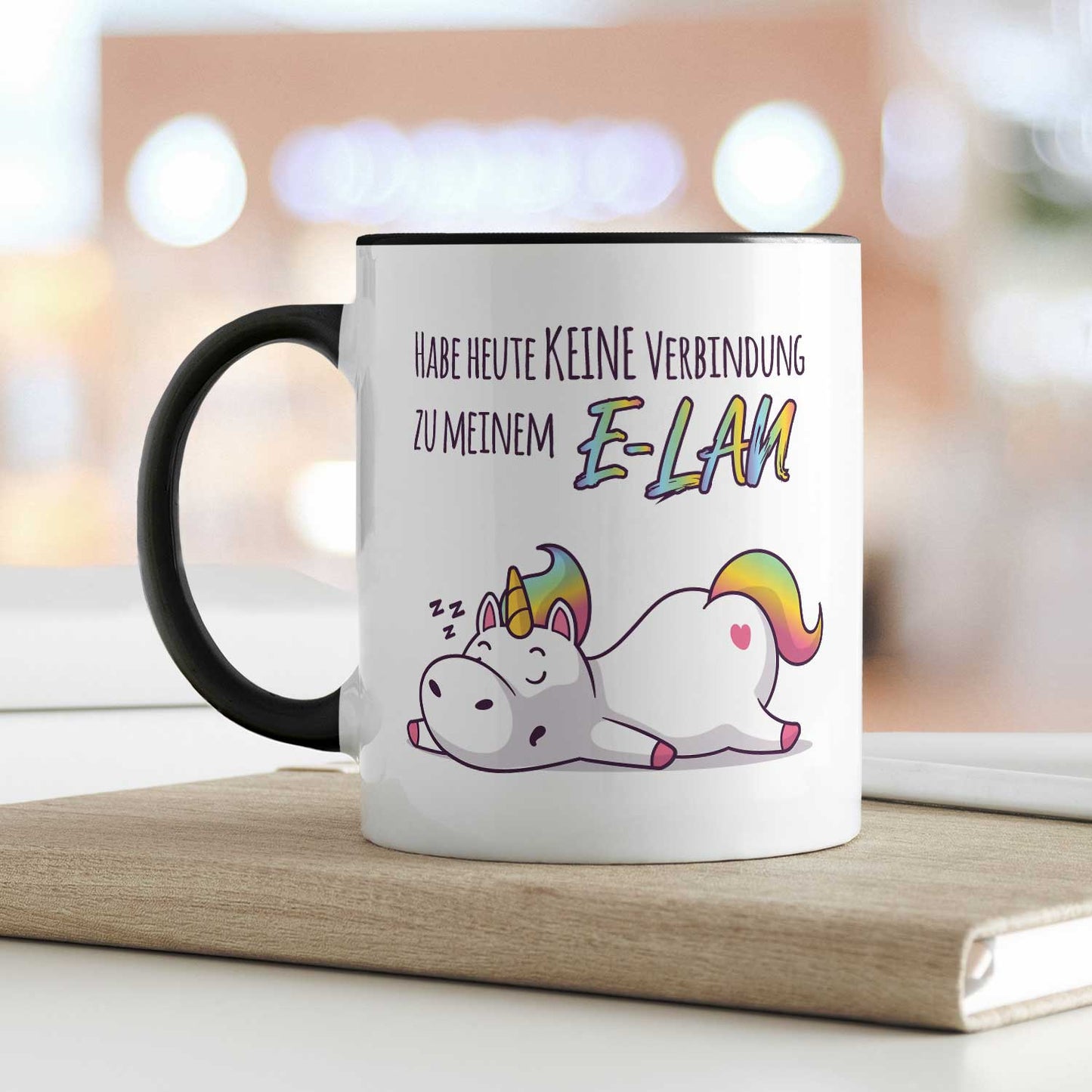 Bedruckte Tasse mit Spruch E-Lan