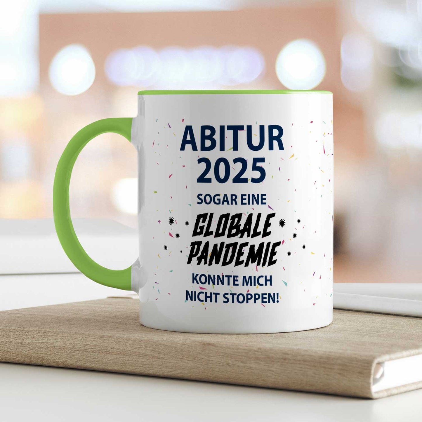 Bedruckte Tasse mit Spruch Pandemie Abitur