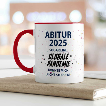 Bedruckte Tasse mit Spruch Pandemie Abitur