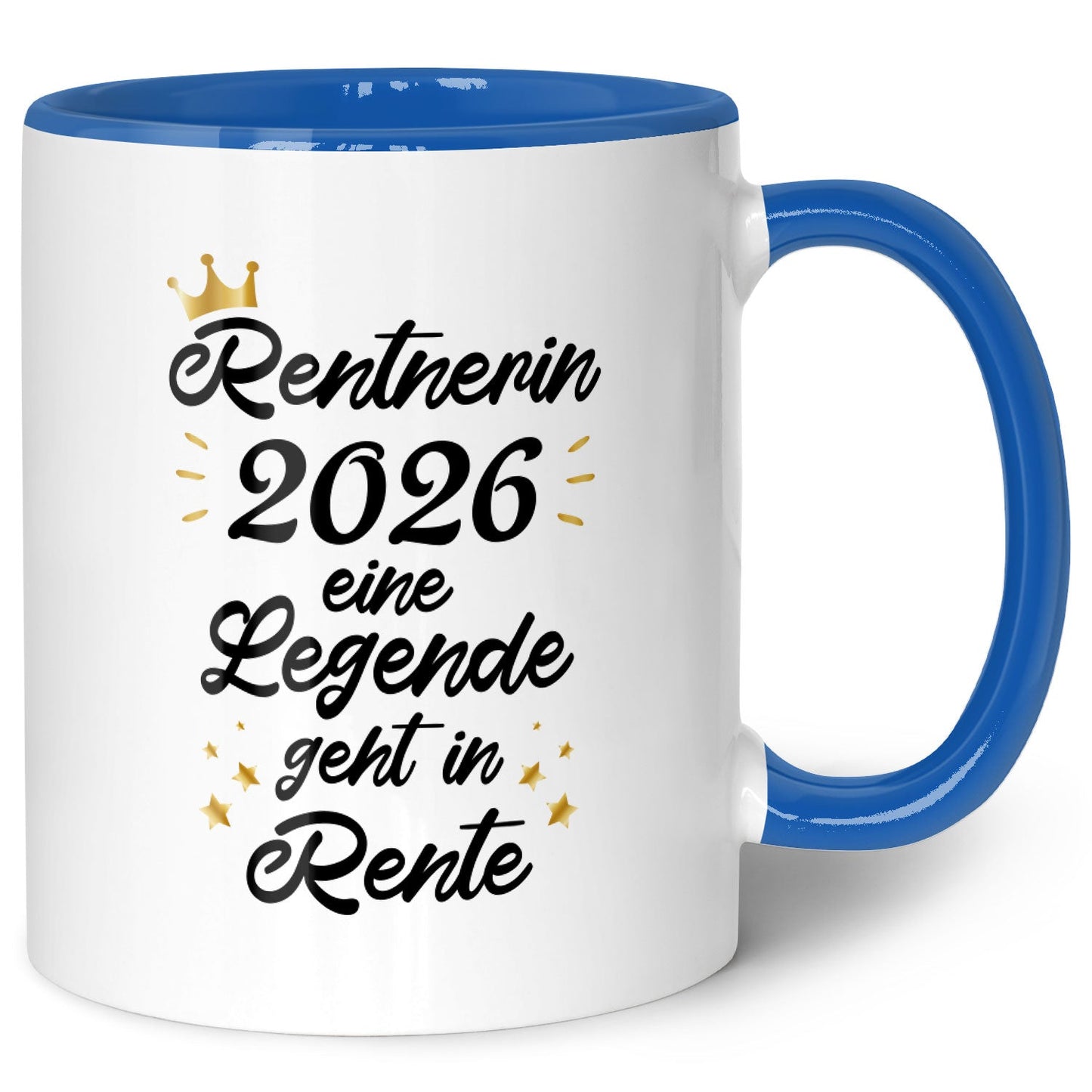 Bedruckte Tasse mit Spruch Rentner/Rentnerin