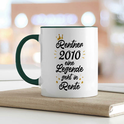 Bedruckte Tasse mit Spruch Rentner/Rentnerin