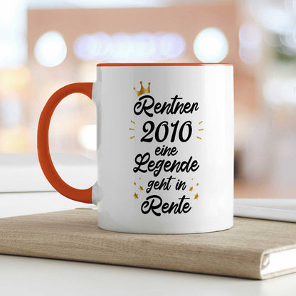 Bedruckte Tasse mit Spruch Rentner/Rentnerin
