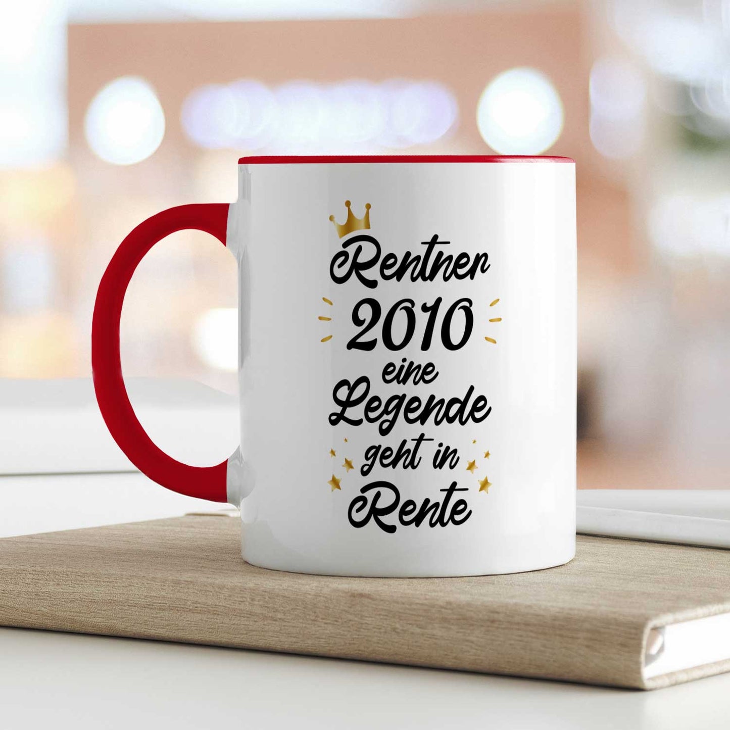 Bedruckte Tasse mit Spruch Rentner/Rentnerin