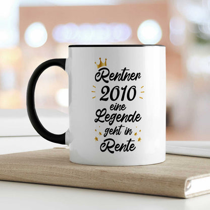 Bedruckte Tasse mit Spruch Rentner/Rentnerin