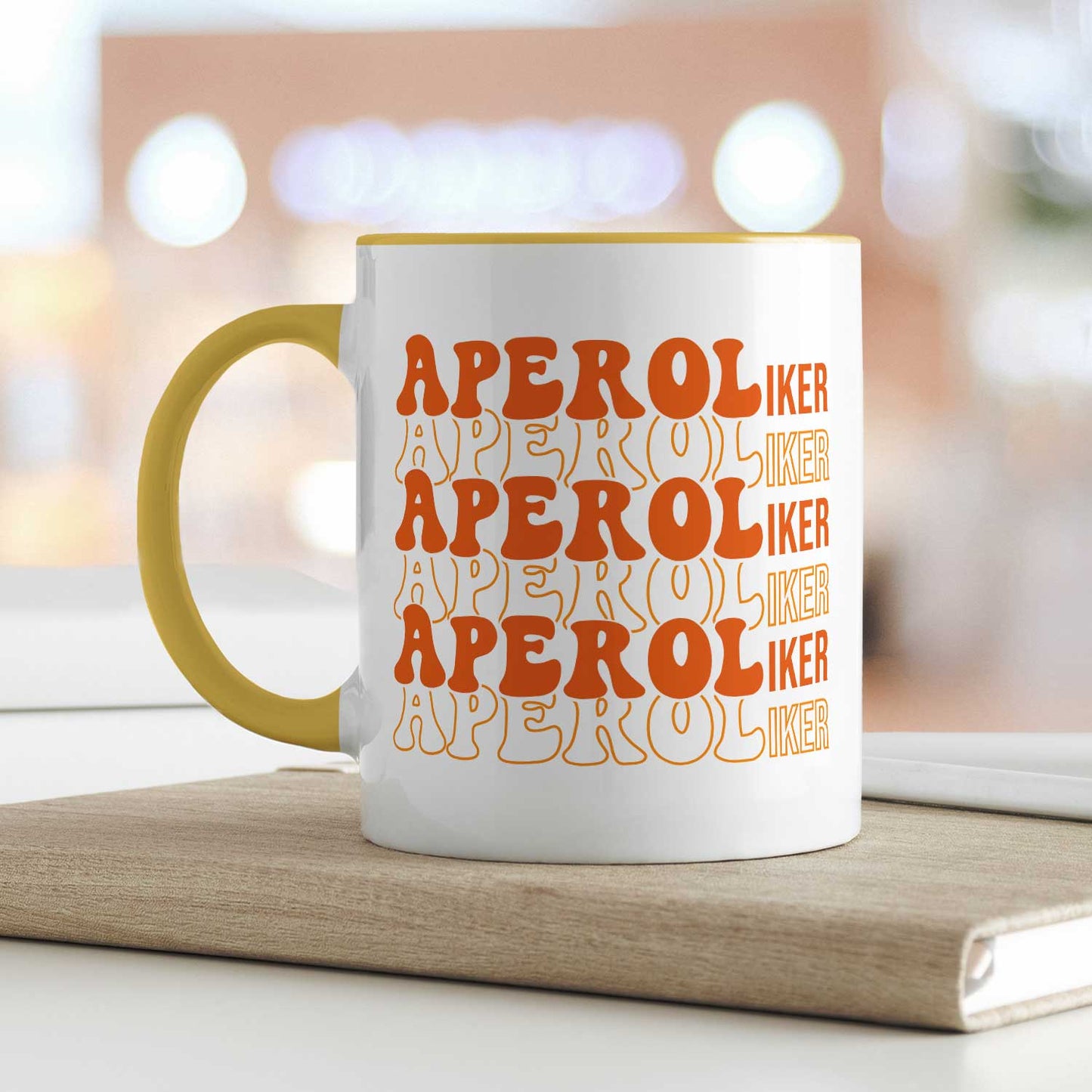Bedruckte Tasse mit Aperol Spritz Motiv - Aperoliker - Aperol Geschenk für Frauen und Männer