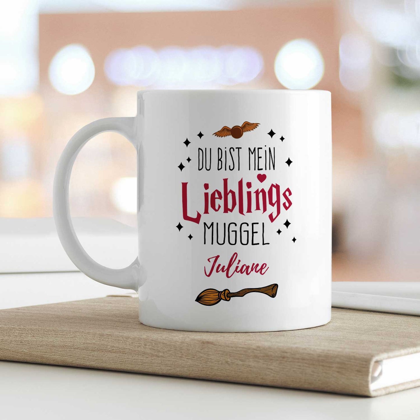 Bedruckte Tasse mit Spruch - Du bist mein Lieblingsmuggel mit Namen