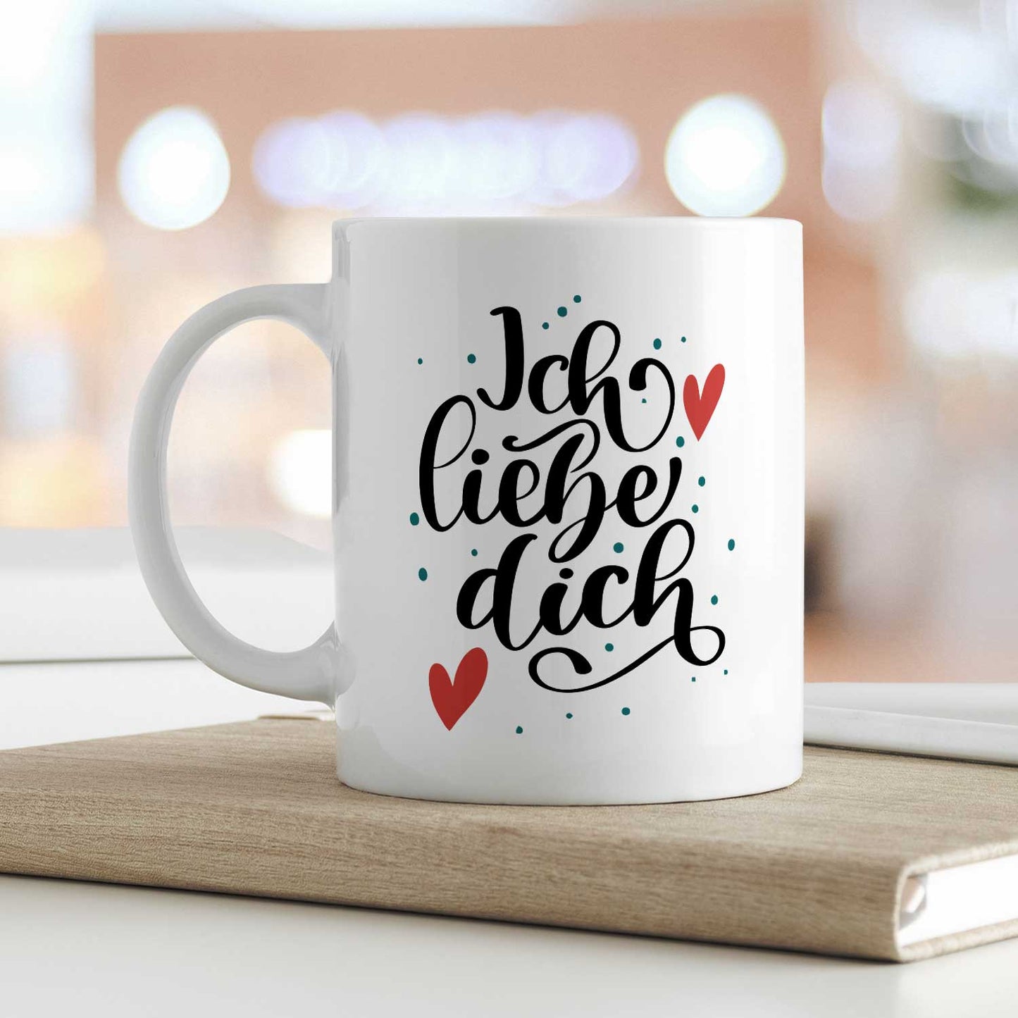 Bedruckte Tasse mit Spruch - Ich liebe dich V2