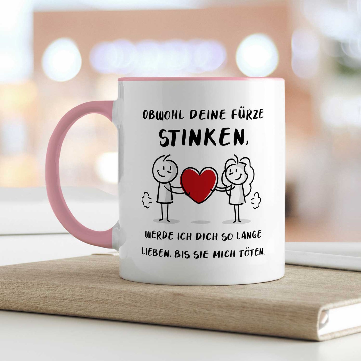 Bedruckte Tasse mit Spruch - Deine Fürze stinken