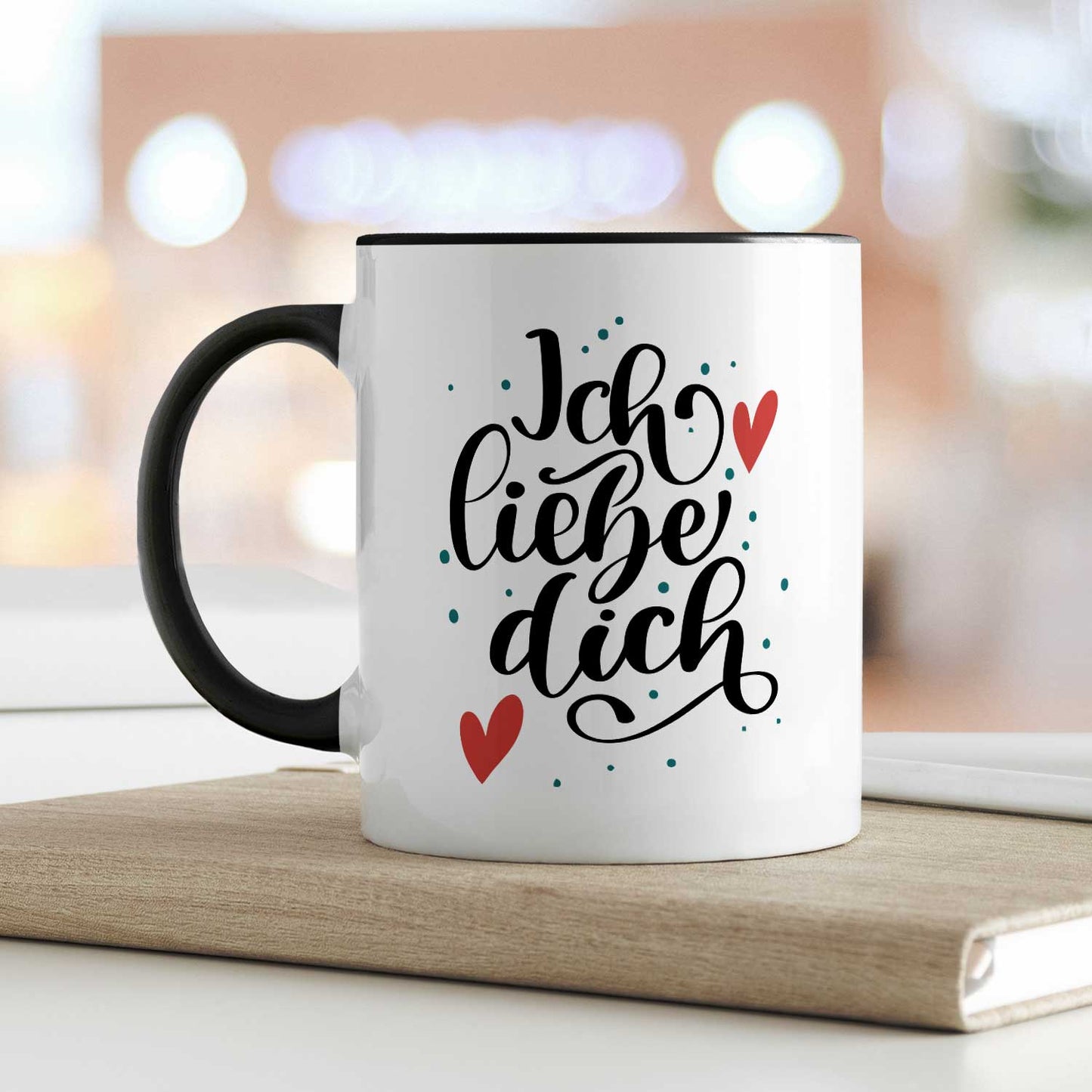 Bedruckte Tasse mit Spruch - Ich liebe dich V2