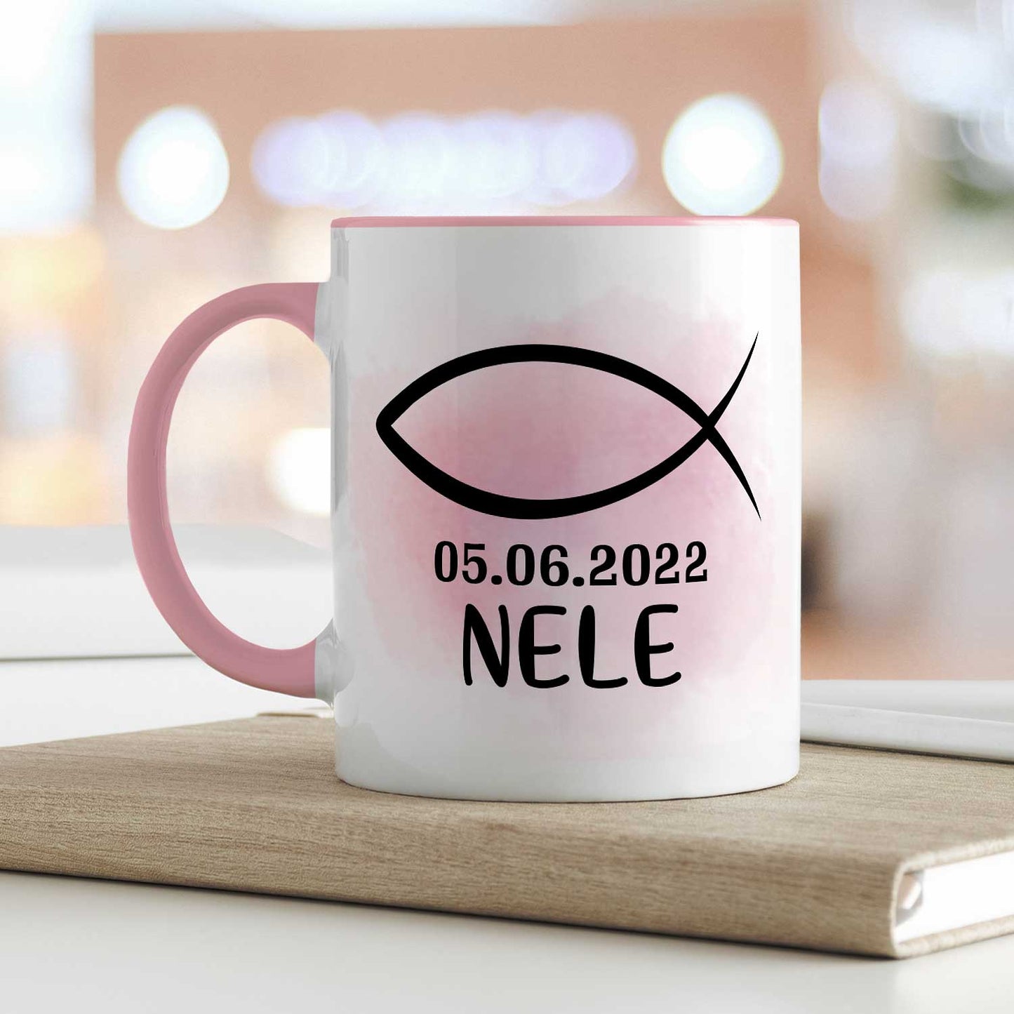 Bedruckte Tasse - zur Konfirmation mit Name & Datum