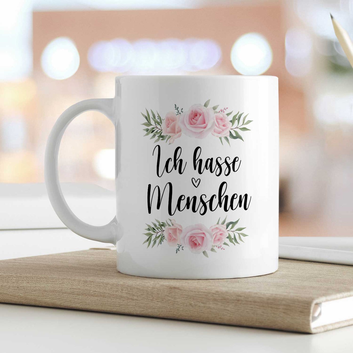 Bedruckte Tasse Ich hasse Menschen