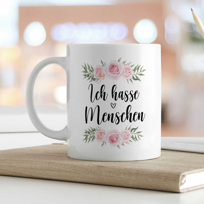 Bedruckte Tasse Ich hasse Menschen