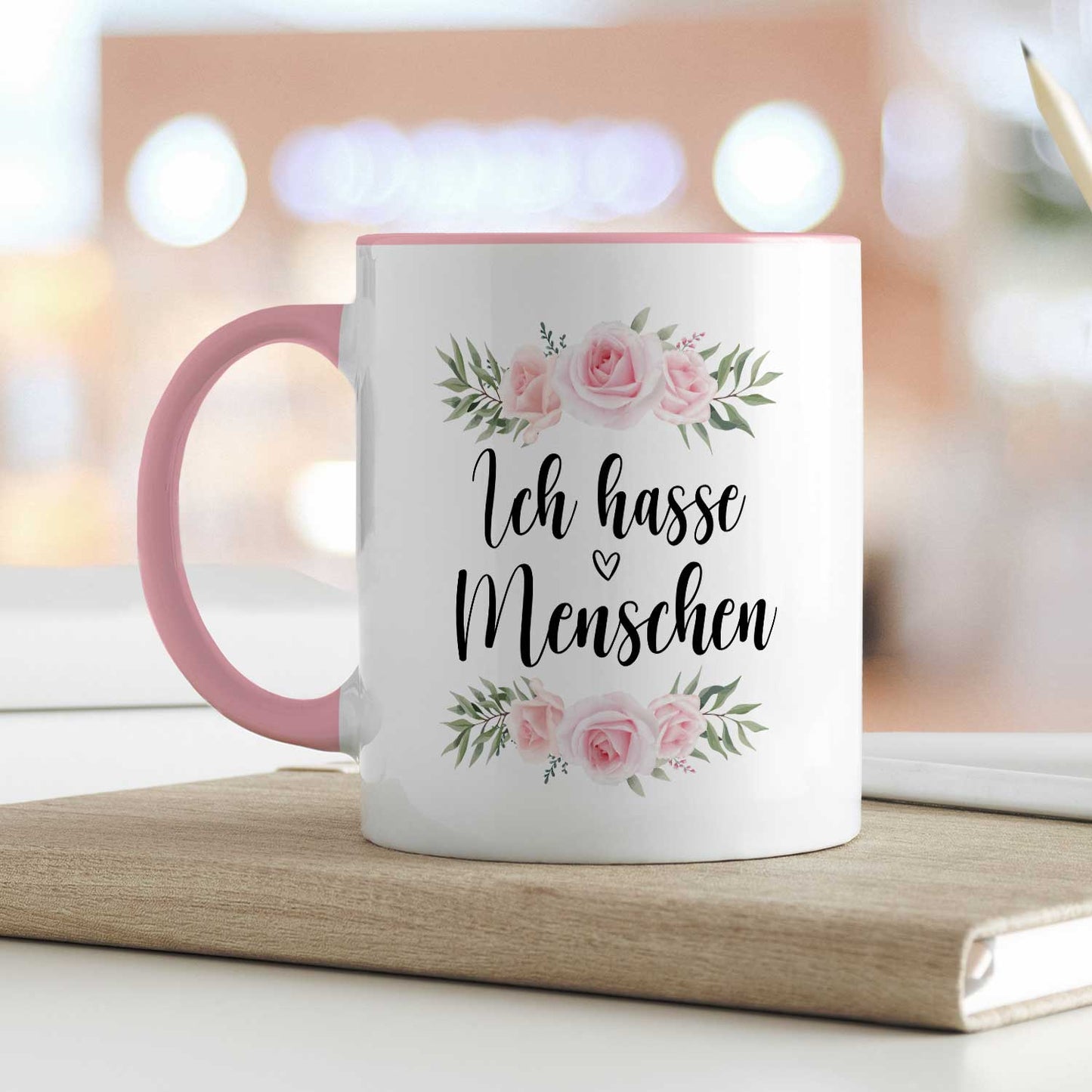 Bedruckte Tasse Ich hasse Menschen